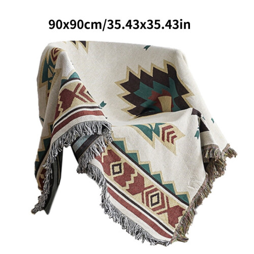 Sofa Throw Blanket Knitted Decorative Cover 90x90cm 1