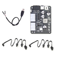 - 200W 12V NAS-Nätaggregat 4-Facks Hårddisk Nätaggregatsmodul med Kabel för Påslagning med Moderkortsutvinning