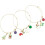 Women's gold-toned bangle charm bracelet set 3 pcs 3