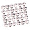 Metal Pin Backs Locking Clasp Silver 30 pcs 5