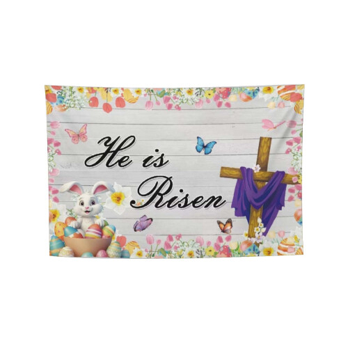Easter flag tapestry wall decor 5 x 7 ft 1