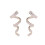 Zircon Spiral Ribbon Earrings Silver Needle 1 Pair 5