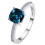 Pink rhinestone thin wedding ring square cubic zirconia 5