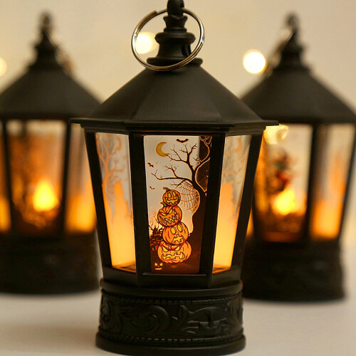 Halloween LED hand lamp pumpkin witch skeleton 2