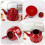 Teapot polka dot enameled ceramic stovetop kettle 4