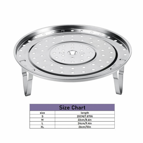 304 Stainless Steel Steamer Rack with Removable Legs Set 1