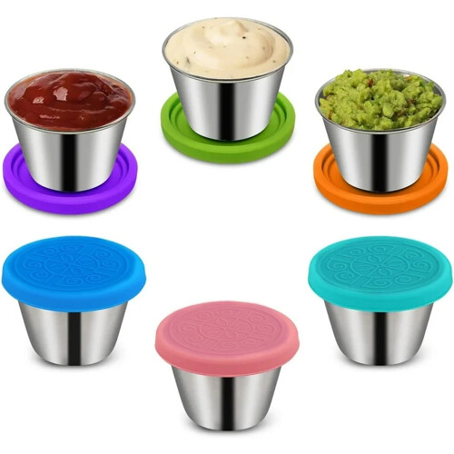 Stainless Steel Salad Dressing Containers with Silicone 1