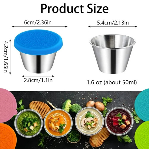 Stainless Steel Salad Dressing Containers with Silicone 2