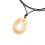 Colar vintage com pingente oval de metal vazado. 4