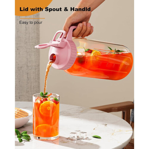 Glas Mason Jar-kanna, 64 oz lufttät, bred mun 1