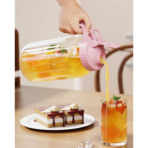 Glas Mason Jar-kanna, 64 oz lufttät, bred mun 2