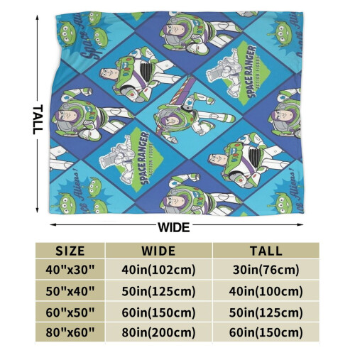Buzz Lightyear plush throw blanket 50x60 inches 2