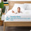 Protège-matelas imperméable et rafraîchissant blanc, taille standard 2