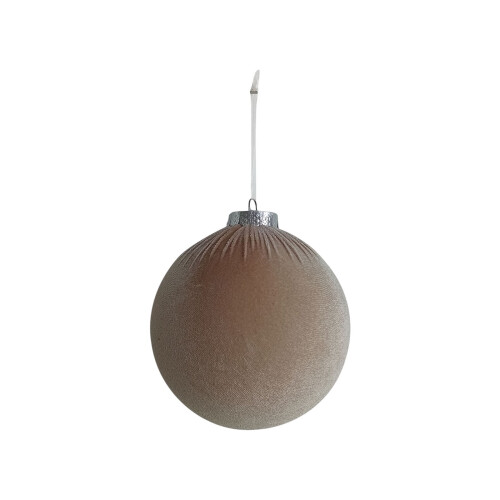 Ornamente de Crăciun rotunde, model flocat, LHNFT, 4 buc. 1