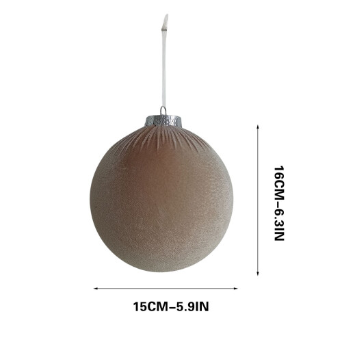 Ornamente de Crăciun rotunde, model flocat, LHNFT, 4 buc. 2