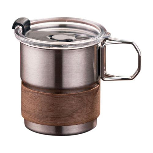 Sammenleggbar kaffekopp i rustfritt stål, 280 ml, 2 stk. 1