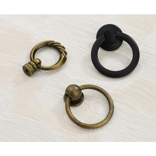 PILYON black ring drawer pulls 10 pack 2