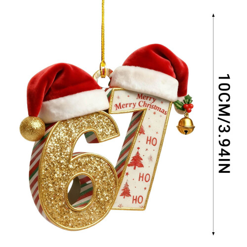 Juego de adornos navideños de acrílico 2D, 67 piezas 1