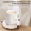 Aquecedor de caneca inteligente para café, chá e vela, branco 4