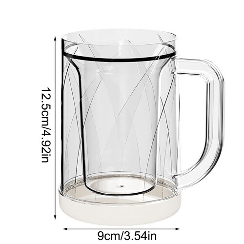 Frozen Beer Mugs Double-Layer16oz Clear Plastic 2