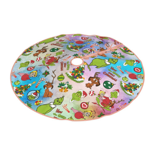 Saia de árvore de Natal Grinch, decoração natalina macia, 76 cm (30 polegadas) 1