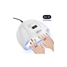 54W UV/LED Nail Lamp with 10s/30s/60s/99s Timer White