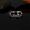 Vintage daisy silver ring small sunflower flower ring 3