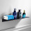 Brushed gold bathroom shelf black white 30-50 cm 3