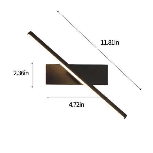 Applique murale LED 6W, 3 températures de couleur, rotation à 330 2