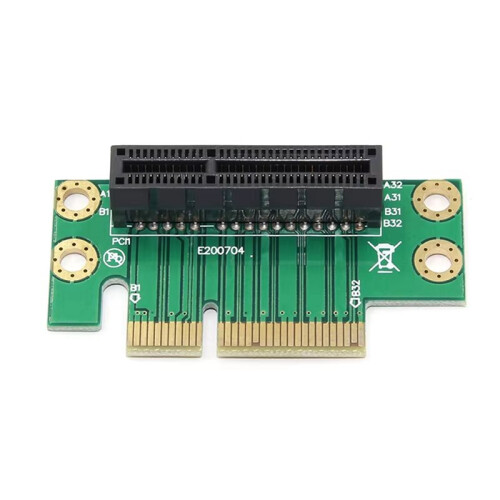 PCIE 4X Riser Card 90-Degree Left-Angle Adapter Card 1U Height Computer Server PCIe Socket PCI-E 4X Elevated Protection 2