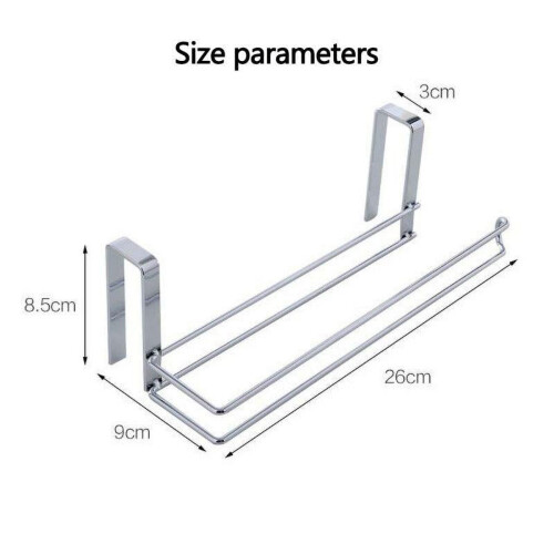 Metal plated kitchen cabinet towel holder rack 1