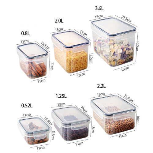 Kayannuo opbergtank van transparant plastic, 2,2 liter 1