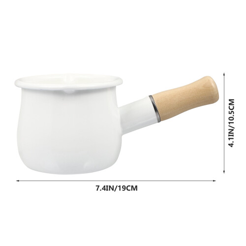 Enamel Flat Skillet Baking Pan and Milk Steamer 2