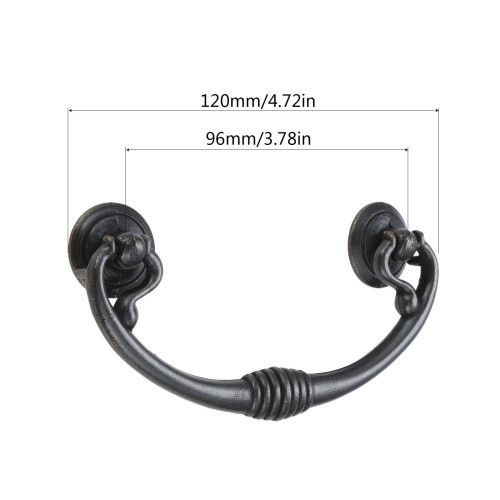 Black Antique Bronze Wooden Box Pull Handle 64mm 1