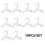 (white) 10pcs Widen Plastics Hanger Connection Hook Stackable Space Saving Storage Multifunctional Bag and Hat Hanging Rack 1