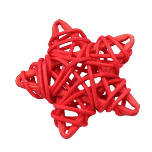 Five-pointed star takraw ball home decoration pendant red 1
