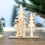 Centre de table rustique en bois pour sapin de Noël (1 pièce) 2