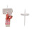 Bougie à gâteau papillon rouge pailletée numéro 7 2