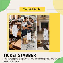Ticket Stabber for Restaurant, 3PCS Ticket Receipt Holder Check Spindle Orders Spike for Businesses Kitchen Office