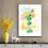 Toile abstraite de style Picasso représentant une fleur, dessin au trait. 4