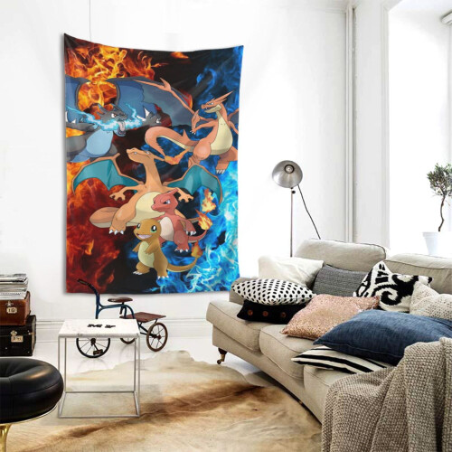 Charmander tapestry wall hanging 60" x 51" 1