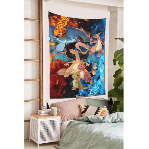 Charmander tapestry wall hanging 60" x 51" 2
