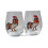 Ensemble de verres à vin peints à la main, motif automne, 2 pièces 3