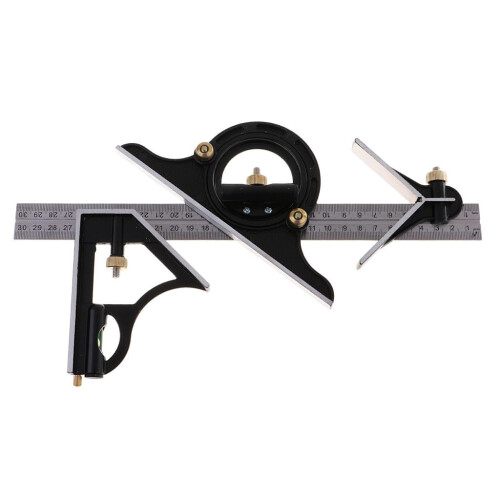 Escuadra combinada de acero inoxidable y aluminio de 12 pulgadas 1