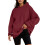 Women's oversized soft pullover hoodie wine color 1