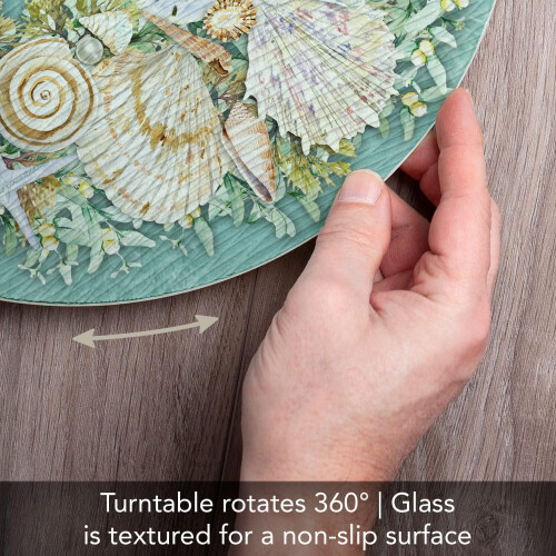 Lazy Susan Turntable Tempered Glass 13 Inch 2