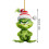 Grinch Christmas Ornament Flat Hanging 8cm Black 2