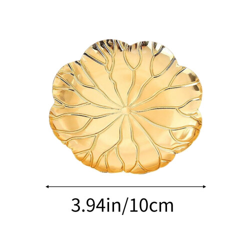 Gold Iron Fruit Plate European Style Lattice Design 1