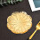 Gold Iron Fruit Plate European Style Lattice Design 5