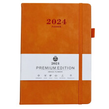 2024 A5 weekly diary planner notebook orange